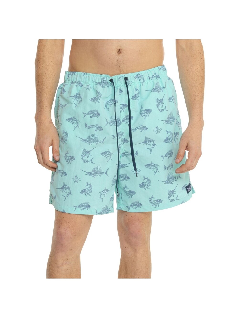 New Salt Life Men Board Shorts Fish Light Blue New w/ Tags Live Salty Size XL
